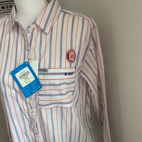 Columbia Clemson Button Down Top - Picture 2 of 4